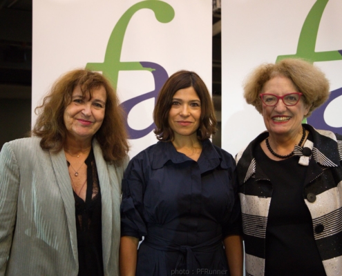 Fabienne BULLE lauréate œuvre originale 2018 et Catherine GUYOT présidente de women In Architecture Fr et secrétaire générale de l'ARVHA